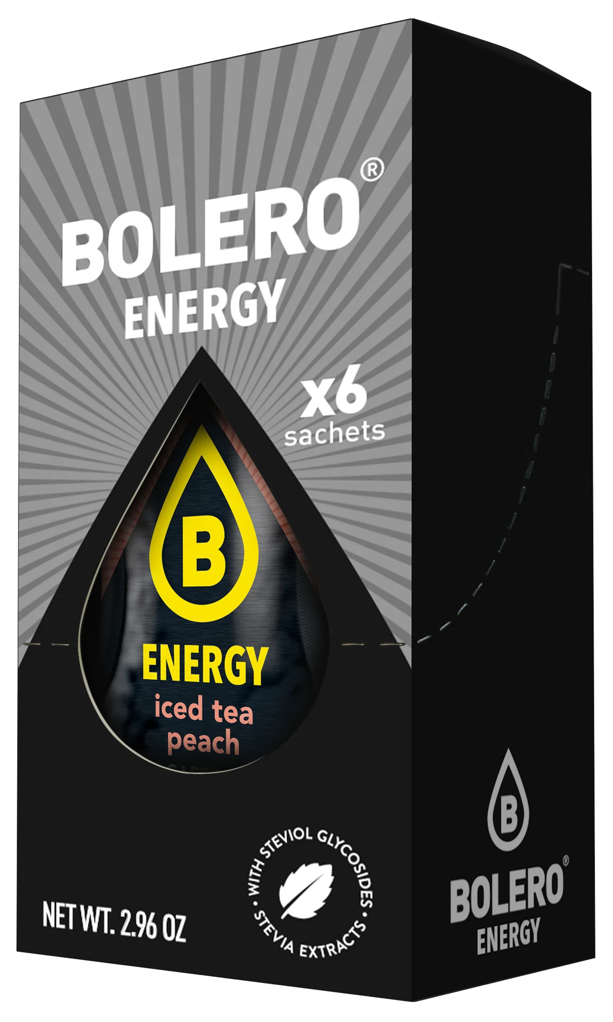 Bolero® ENERGY Iced tea Peach 500ml (6 x 14g)