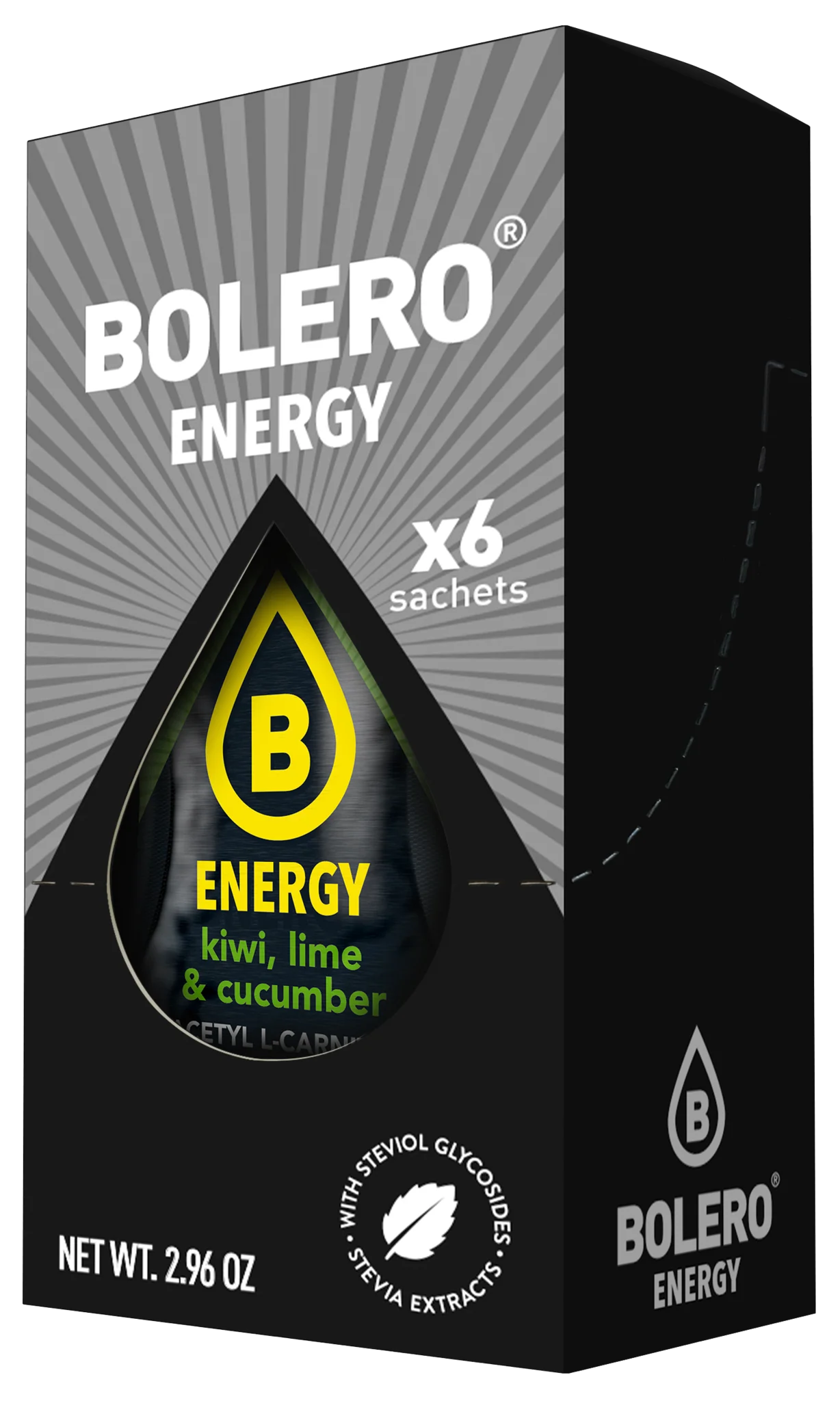 Bolero® ENERGY Kiwi, Lime & Cucumber 500ml (6 x 14g)