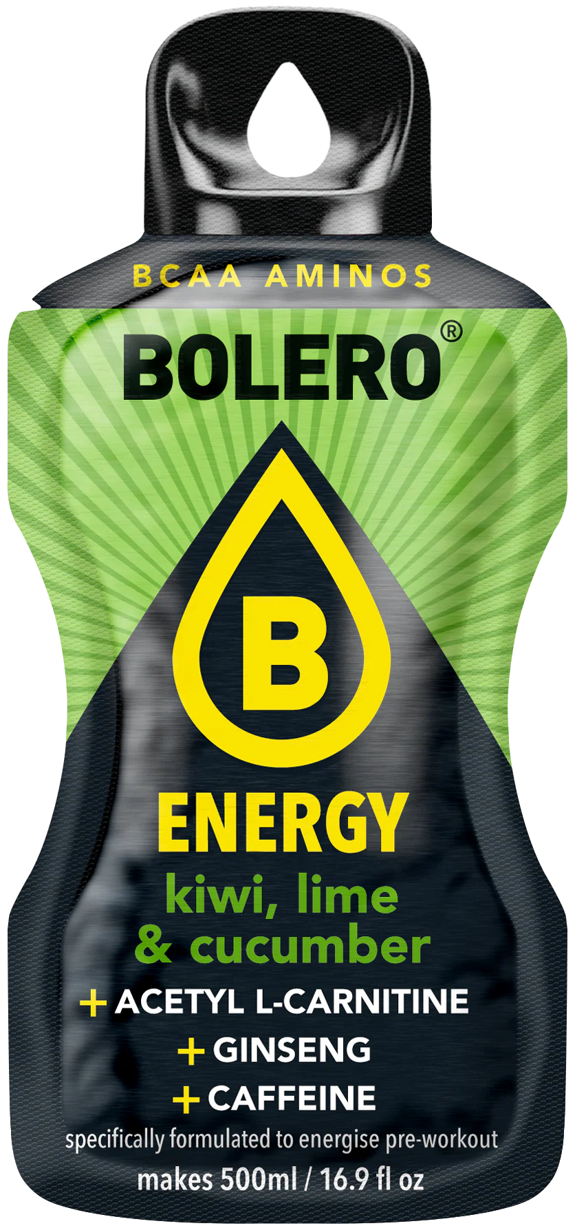 Bolero® ENERGY Kiwi, Lime & Cucumber 500ml (6 x 14g) - Image 2