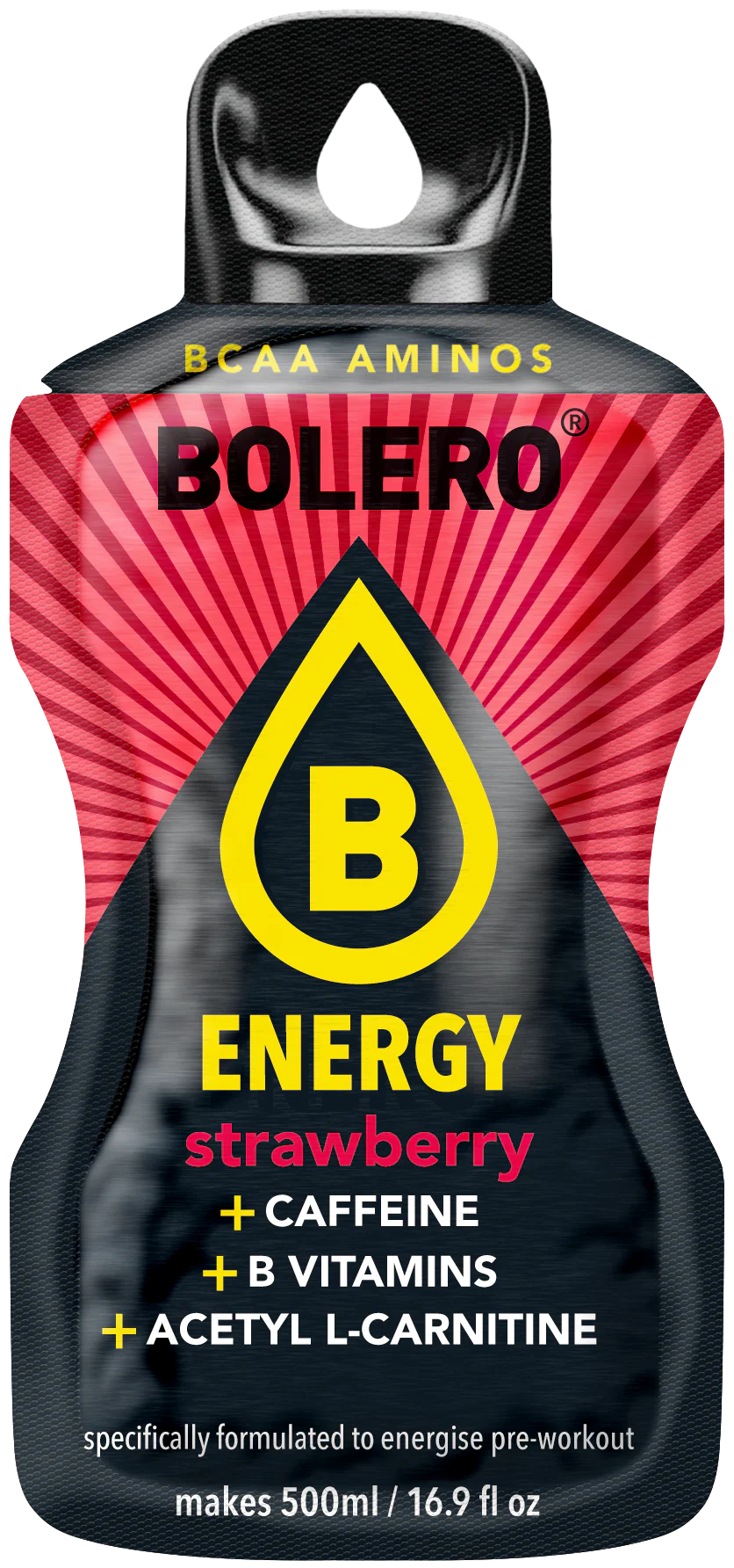Bolero® ENERGY Strawberry 500ml (6 x 14g) - Image 2