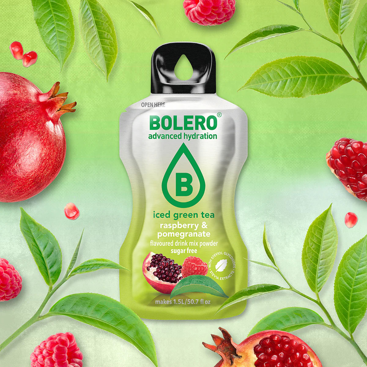 Bolero® ICED GREEN TEA Raspberry & Pomegranate | 8g | 1,5L - Image 4
